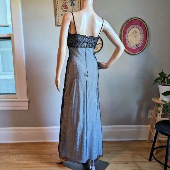 Vintage 90s Papell Boutique Gown Pageant Prom Dress Beaded Whimsygoth Size 6 - Picture 5 of 16
